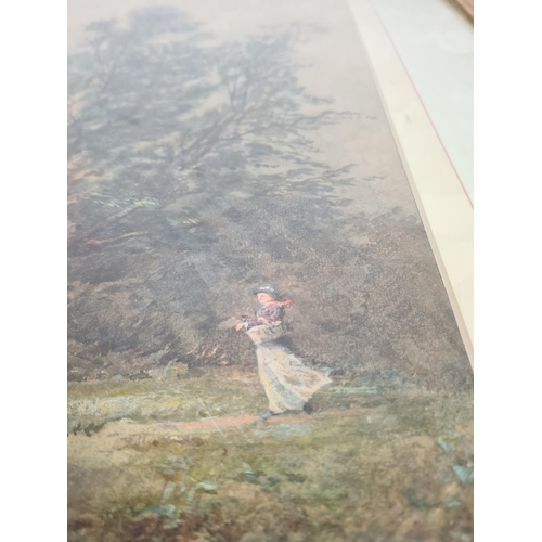 440A - A 19th century framed watercolour signed lower left A. D. Deacon - approx. 75cm high x 56cm wide