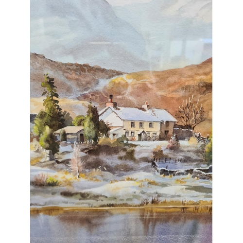 459 - A framed Judy Boyes landscape watercolour - approx. 72cm wide x 56cm high