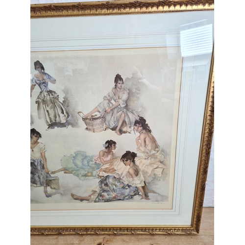 470 - A gilt framed W. Russell Flint pencil signed limited edition print titled 'Variations' - approx. 82c... 