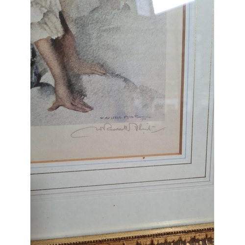 470 - A gilt framed W. Russell Flint pencil signed limited edition print titled 'Variations' - approx. 82c... 