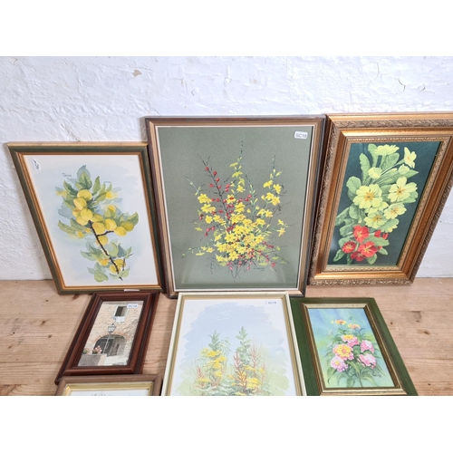 472 - Seven late 20th century framed watercolours by local artist R. H. Fawkes