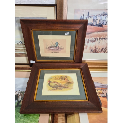 484 - Six various framed pictures to include photograph of Arthur's Rascal, A. Kennedy watercolour of a be... 