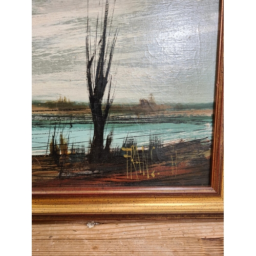 487 - A mid 20th century framed François Franc (1926-1989) oil on canvas signed lower right - approx. 93cm... 