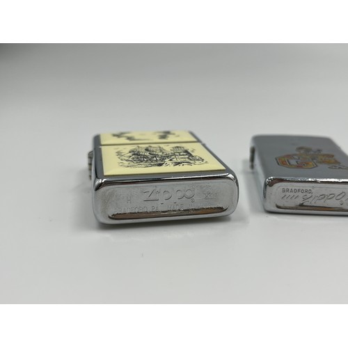 1253 - Three assorted Zippo cigarette lighters