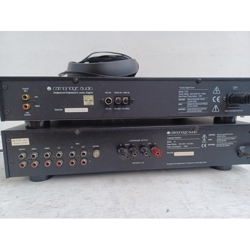 571 - Two items of Cambridge Audio hi-fi, one T100 double superheterodyne tuner and one A1 integrated ampl... 