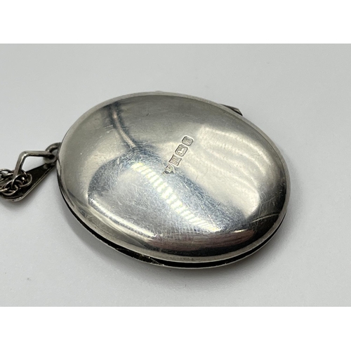 1060 - Four pieces of .925 silver comprising cross pendant stamped '$ 925' to reverse, hallmarked Birmingha... 