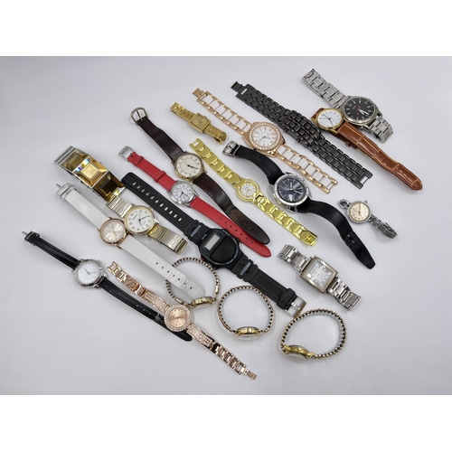 1152 - A collection of assorted men's and women's wristwatches to include Rotary, Ingersoll, Olivia, Timex ... 