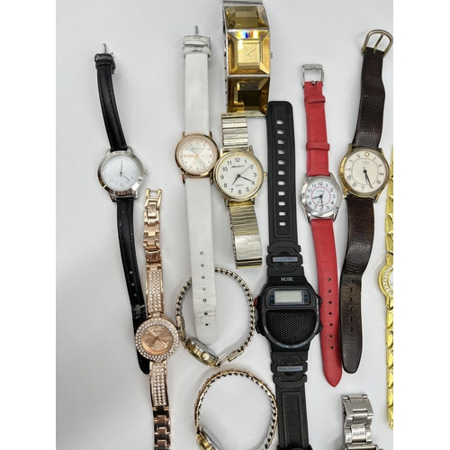 1152 - A collection of assorted men's and women's wristwatches to include Rotary, Ingersoll, Olivia, Timex ... 