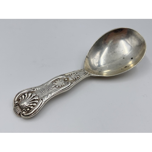 1216 - A Charles Boyton Victorian hallmarked London silver Kings pattern caddy spoon, dated 1853 - approx. ... 