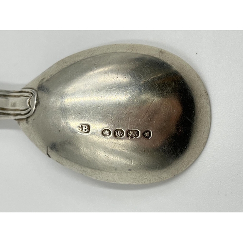 1216 - A Charles Boyton Victorian hallmarked London silver Kings pattern caddy spoon, dated 1853 - approx. ... 