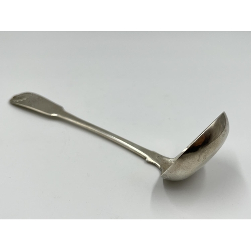 1227 - A James Hewitt George IV hallmarked Edinburgh silver sauce ladle, dated 1824 - approx. gross weight ... 