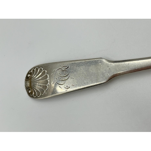 1227 - A James Hewitt George IV hallmarked Edinburgh silver sauce ladle, dated 1824 - approx. gross weight ... 