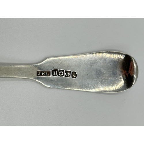 1228 - A John Blackwood Caw Victorian hallmarked Edinburgh silver sauce ladle, dated 1838 - approx. gross w... 