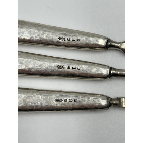 1231 - A Liberty & Co Ltd hallmarked Birmingham silver four piece women's manicure set, dated 1919