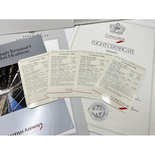 1236 - A collection of Concorde ephemera to include two boxed British Airways 1976-1986 10th Anniversary Su... 