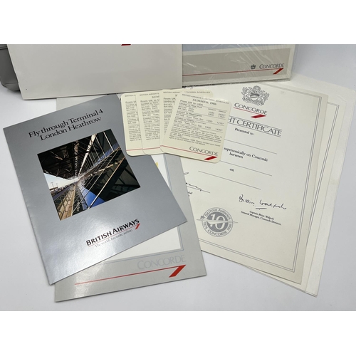 1236 - A collection of Concorde ephemera to include two boxed British Airways 1976-1986 10th Anniversary Su... 