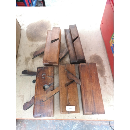 683 - Five antique wood planes