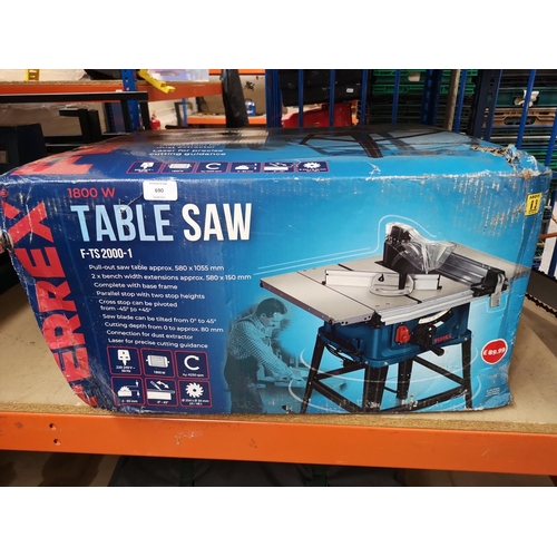 690 - A boxed Ferrex F-TS 2000-1 240v table saw