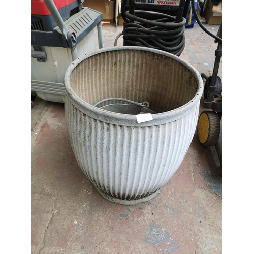 717 - Two galvanised items, one dolly tub and one mop bucket