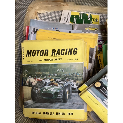 744 - A Foxcroft by Antler suitcase containing a collection 1960s motor racing and motor rally magazines, ... 