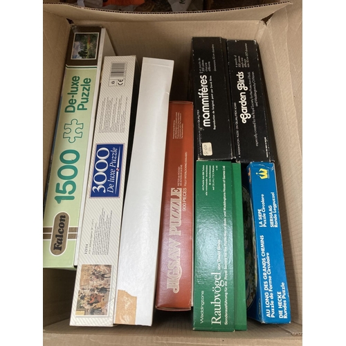 759 - Six boxes containing a large quantity of board games to include Monopoly, L'attaque, backgammon, Oth... 