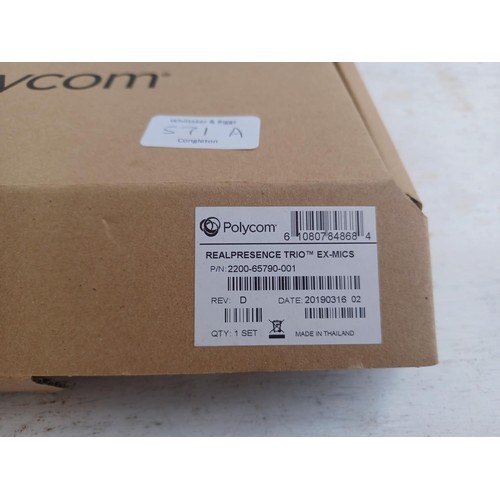 571A - A boxed pair of Polycom Realpresence Trio Expansion Microphones