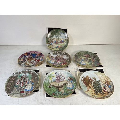37A - Seven Georges Boyer Limoges Alice In Wonderland limited edition porcelain collector's plates by Sand... 