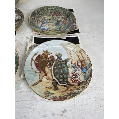 37A - Seven Georges Boyer Limoges Alice In Wonderland limited edition porcelain collector's plates by Sand... 