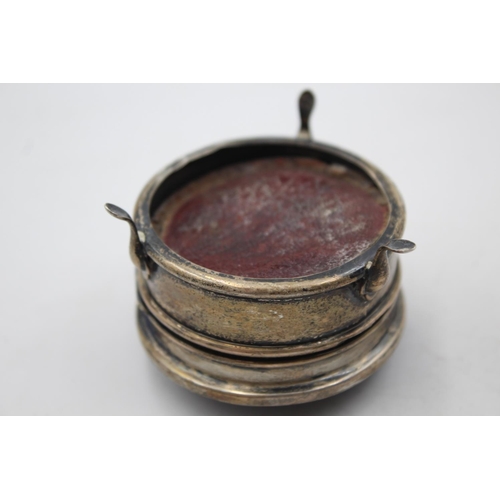 1185 - A George V Levi & Salaman hallmarked Birmingham silver trinket/jewellery box, dated 1918 - approx. g... 