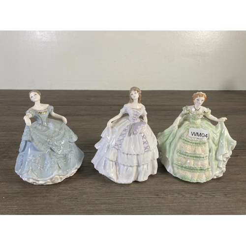 84 - Nine Royal Worcester Debutantes limited edition of 15,000 miniature fine bone china figurines with c... 