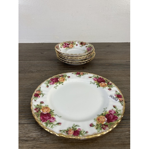 99 - Sixteen pieces of Royal Albert Old Country Roses china to include five cups, five saucers, two sugar... 