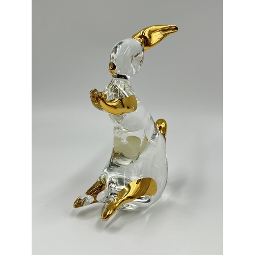 34 - Three Murano studio glass figurines - largest approx. 21cm high