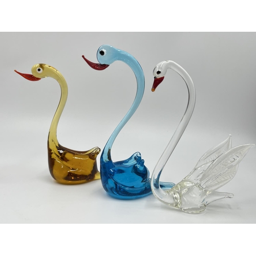 36A - Ten Murano style studio glass animal figurines and ornaments