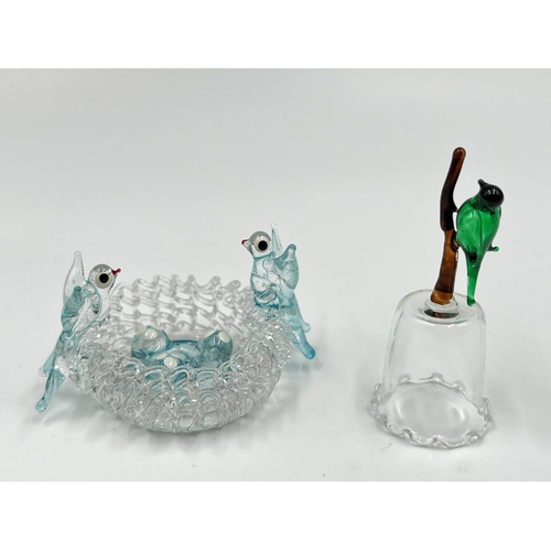 36A - Ten Murano style studio glass animal figurines and ornaments