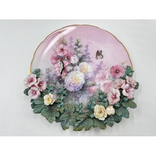 51 - Four Lena Liu's Garden Treasures limited edition collector's plates, Luminous Bouquet, Unfolding Har... 