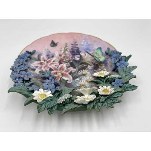 51 - Four Lena Liu's Garden Treasures limited edition collector's plates, Luminous Bouquet, Unfolding Har... 