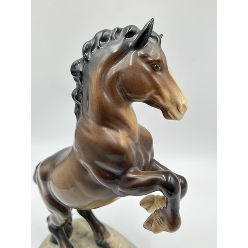 59 - A Beswick Ware Rearing Cob Horse figurine, model no. 1014 - approx. 26cm high