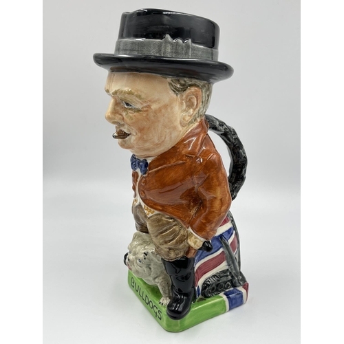 64 - A Burgess & Leigh Ltd. Burleigh Ware John Bull Churchill Toby jug - approx. 28cm high