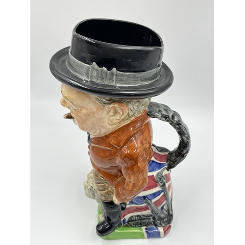 64 - A Burgess & Leigh Ltd. Burleigh Ware John Bull Churchill Toby jug - approx. 28cm high