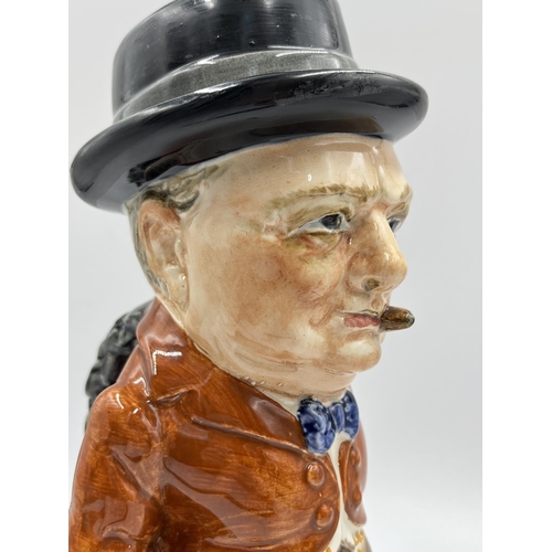 64 - A Burgess & Leigh Ltd. Burleigh Ware John Bull Churchill Toby jug - approx. 28cm high