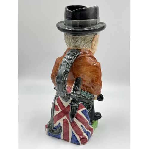 64 - A Burgess & Leigh Ltd. Burleigh Ware John Bull Churchill Toby jug - approx. 28cm high