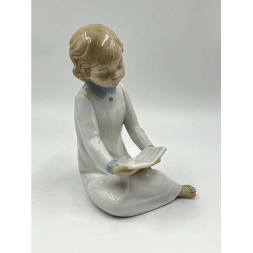 72 - Two Spanish 16cm porcelain figurines, one Nao by Lladro and one Zaphir