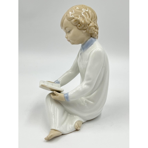 72 - Two Spanish 16cm porcelain figurines, one Nao by Lladro and one Zaphir