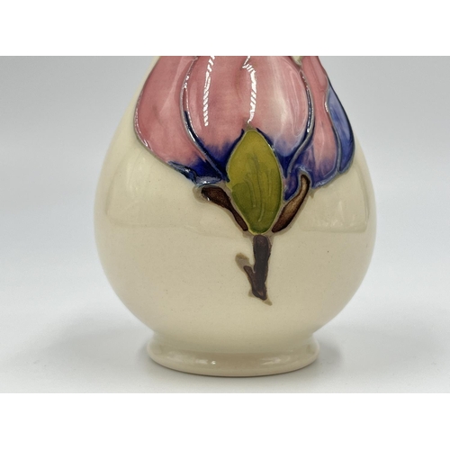 8 - A Moorcroft Pottery Pink Magnolia pattern vase - approx. 9.5cm high