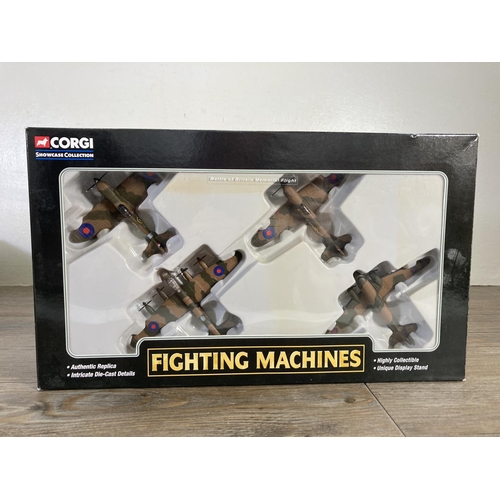 138 - Six boxed model vehicle sets to include Corgi CSFS1004 Fighting Machines, Corgi CSFS01006 Fighter Sc... 