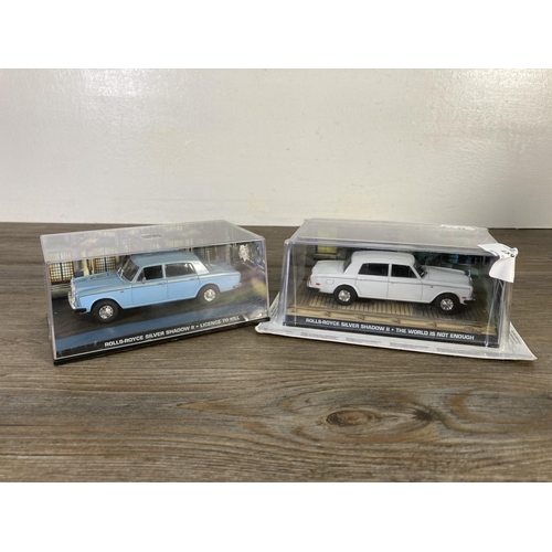 159 - Four boxed 007 Rolls Royce model vehicles, two Corgi Goldfinger, one Silver Shadow II License To Kil... 