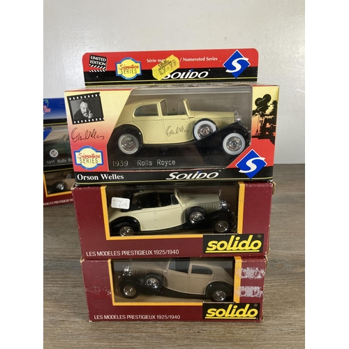 160 - Eight boxed Solido Rolls Royce diecast model vehicles