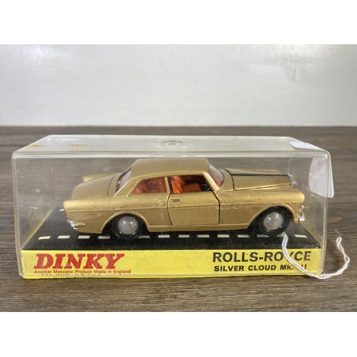 163 - Two boxed Dinky Rolls Royce diecast model vehicles, one no. 124 Phantom V and one no. 127 Silver Clo... 