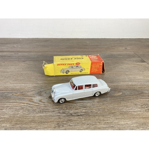 167 - Seven Dinky Rolls Royce diecast model vehicles to include boxed no. 198 Phantom V etc.