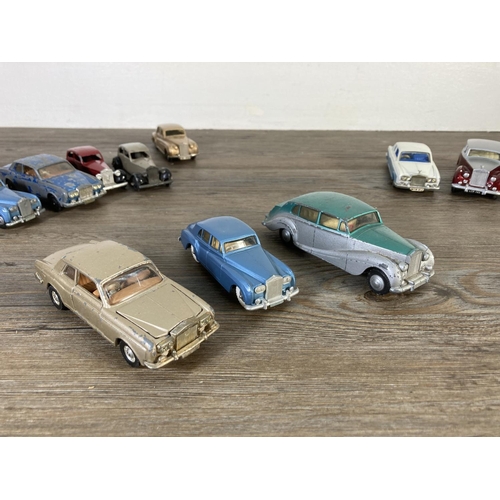 174 - Fourteen vintage Rolls Royce diecast model vehicles to include Corgi Whizzwheels Silver Shadow, Tri-... 